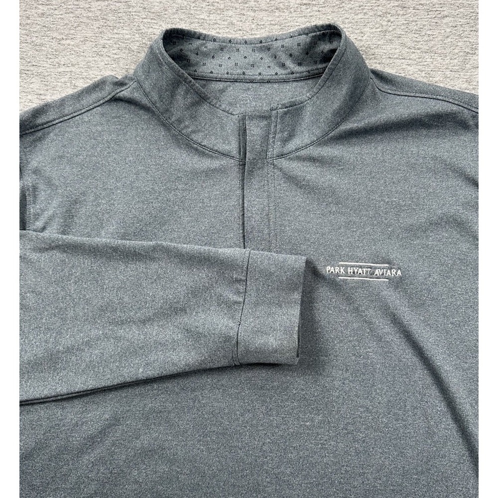 Swannies Pullover Mens 2XL Blue Gray 1/4 Zip Performance Stretch Aviara Golf